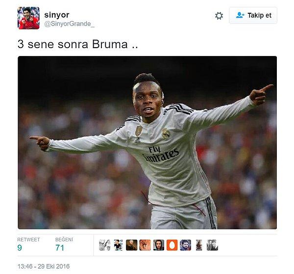 8. Hatta kör edici photoshop çalışmalarıyla Bruma'yı Real Madrid'e yakıştıranlar da...