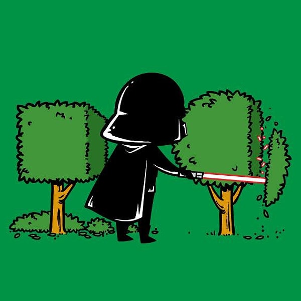 6. Дарт Вейдер в роли ландшафтного дизайнера