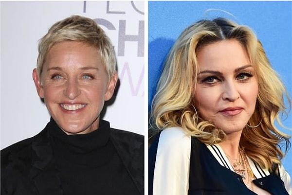 9. Ellen DeGeneres ve Madonna - 58