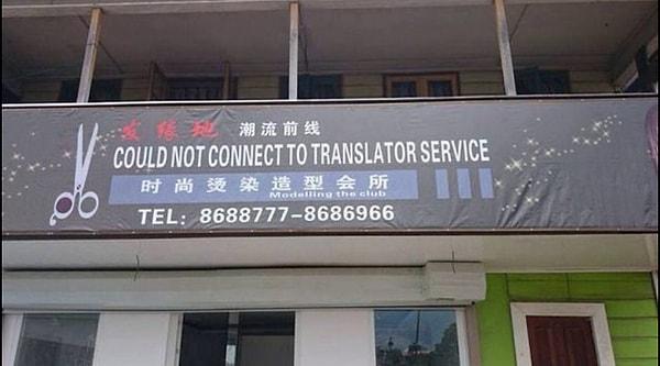 5. "Çeviri servisine bağlanamadık."