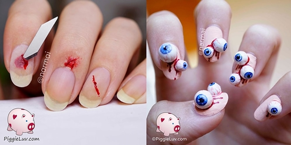 Çiçek Böcek Sıktıysa: Çevrenizdeki Herkesi Kaçırabilecek Güce Sahip 18 Korkunç Nail Art!