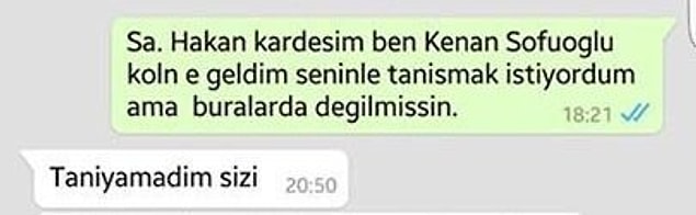 16. Ve o efsane muabbet