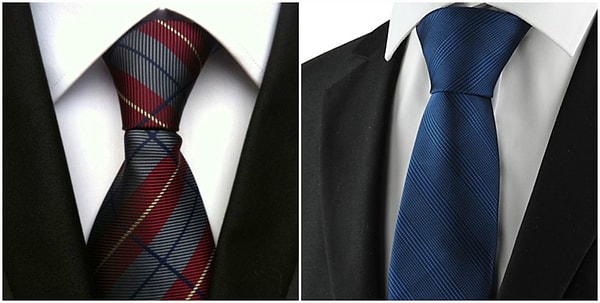 16. Не стоит надевать галстук, оставшийся у вашего папы со времен СССР. Помните, что галстук должен соответствовать лацканам пиджака по ширине, поэтому сходите в магазин и подберите один хороший тёмно-синий или бордовый галстук