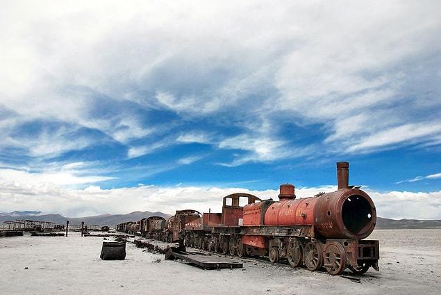9. An Abandoned Train Rusts Around Uyuni, Bolivia