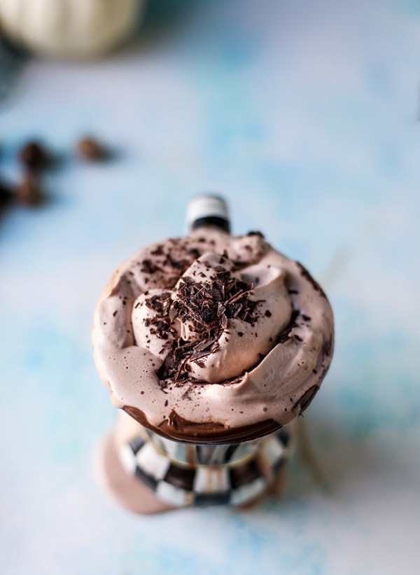 30. Горячий шоколад с тыквой и нутелла