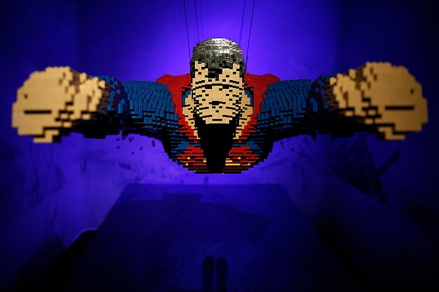 6. The art exhibit inspired from superheroes who have been around for more than 80 years, is also the biggest LEGO collection in the world.