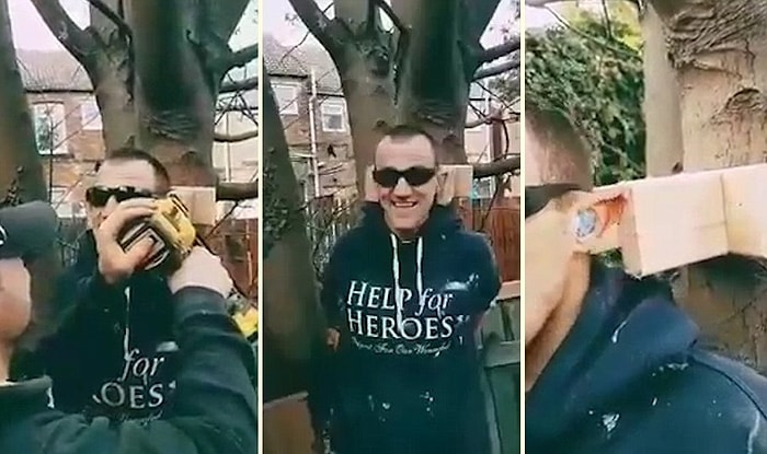 Nedensizce Kendini Kulağından Ağaca Çivilettiren Bir Değişik Adam