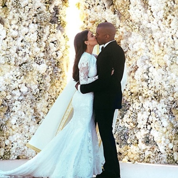Kim Kardashian & Kanye West düğün fotoğrafı