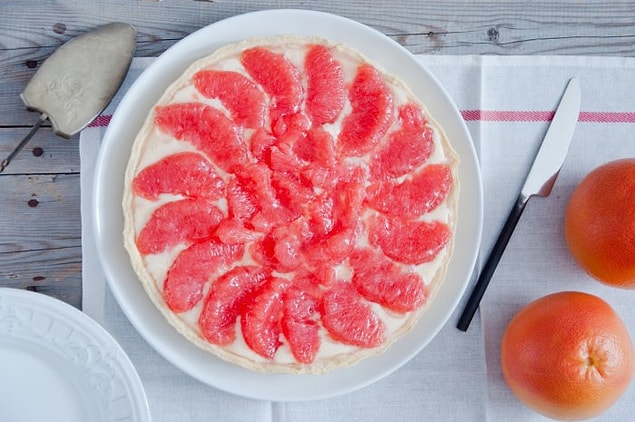 11. Greyfurtun o mayhoş tadını, cheesecake dolgusu ile yumuşattık.