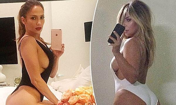İki fotoğrafa yan yana koyan takipçileri, onu Kim Kardashian'ı taklit etmekle suçladı.