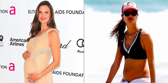 Ангелы Victoria's Secret до и после беременности