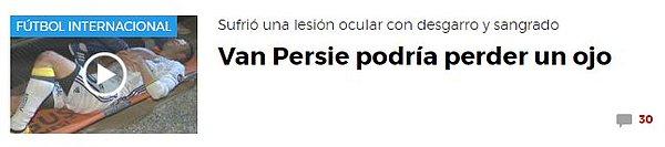 Marca: "Van Persie gözünü kaybedebilir"