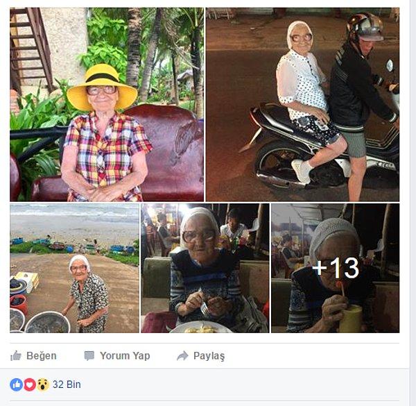 Birkaç hafta önce Ekaterina Papina Facebook sayfasından Büyükanne Lena'nın haberin paylaştı. Papina'nın söylediğine göre çılgın büyükannemizle Vietnam'daki bi seyahati sırasında tanışmış.