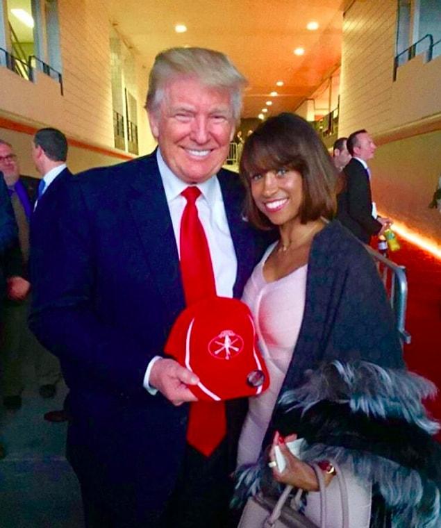 7. Donald Trump hanging out with a star of the 1995 movie Clueless, Stacey Dash.
