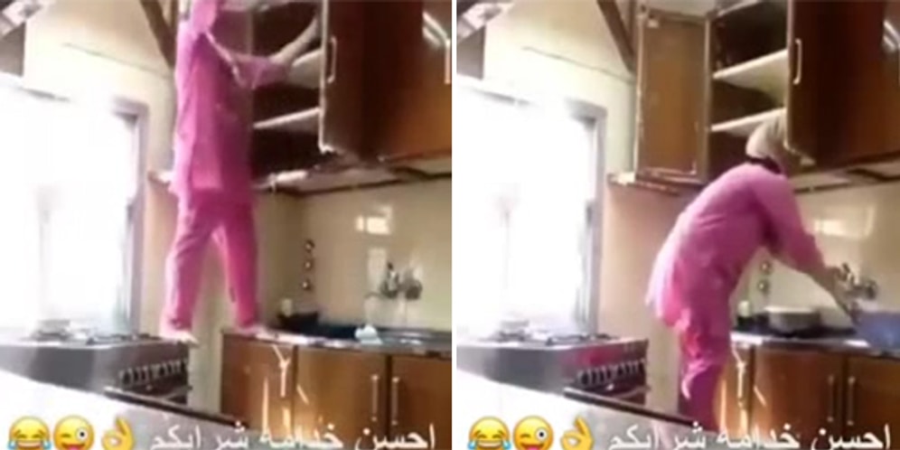 Yarınlar Yokmuşcasına Temizlik Yapan Ev Hanımı