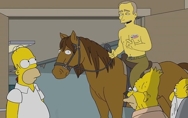 А в одном из последних эпизодов появился Владимир Путин на коне.