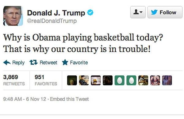 19. "Obama neden bugün basketbol oynuyor? İşte bu yüzden ülkemizin başı dertte!"