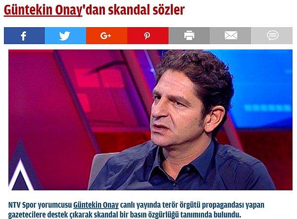 Güntekin Onay'ın bu ifadeleri Fotomaç Gazetesi'nde farklı yorumlandı.