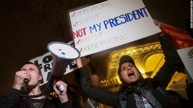 22 Fotoğraf ile Amerika'da Trump Protestoları: 'Benim Başkanım Değil'