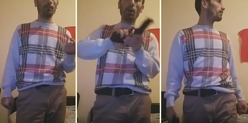 Evin İçinde Silahla Oynayıp Annesinden Azar İşiten Cengaver