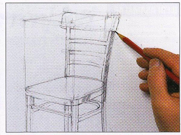 6. Öğretmenin masaya çıkardığı sandalyeyi kara kalem ile çizememek
