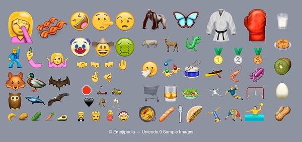 'Hofff' emojisi dışında listeye eklenen siyah kalp, sıkışan eller, sümküren emoji vb. dahil 72 yeni emoji var.