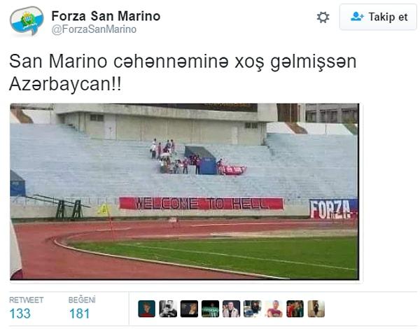 15. San Marino deplasmanına gitmek yürek ister...