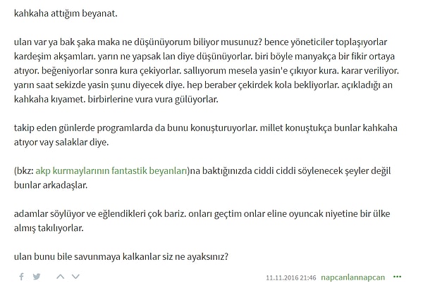 'Adamlar söylüyor ve eğlendikleri çok bariz'