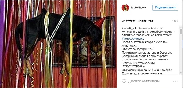 6. Особенно ужасно эта выставка смотрится в свете громкого дела о "хабаровских живодерках"