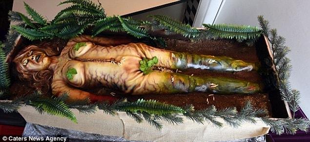 This corpse cake Annabel De Vetten made for Halloween is named Dahlia.