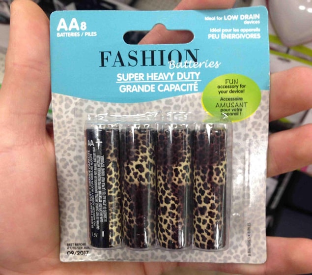 3. Leopard patterned fashionable batteries...