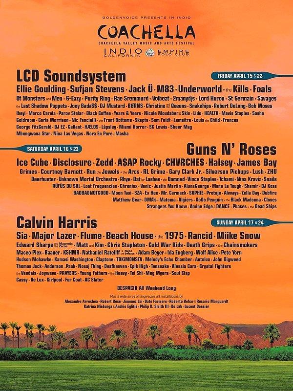 16. Coachella Festivali gerçekleşti. | Nisan 2016