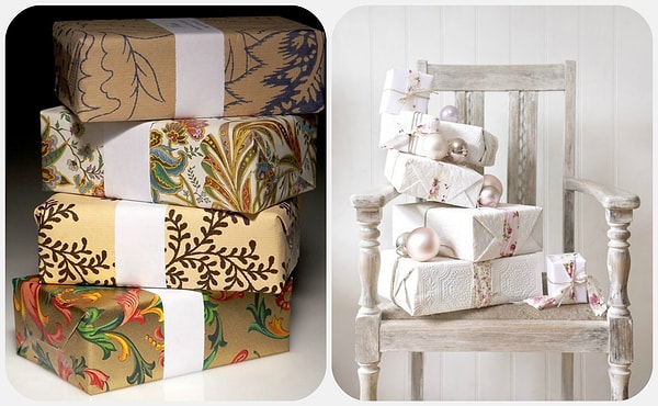 19. Очень красиво смотрится обертка из обычных обоев