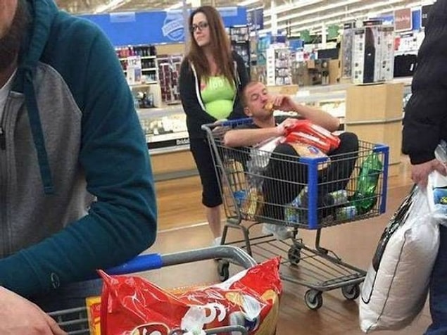 12. When you don't want to spare energy to walk in the supermarket.