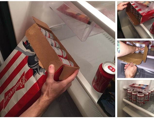 1. It's actually possible to unload canned drinks into your fridge one at a time!