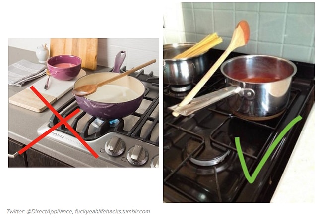4. We always had hard time finding a place for the spoon we used to stir the meal.