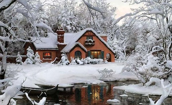 Зимой деревня выглядит просто сказочно!
