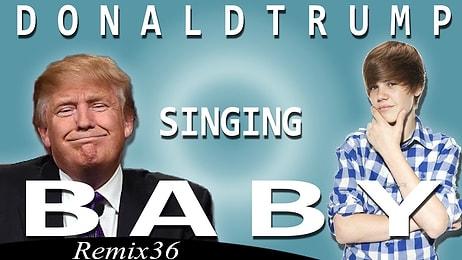 Donald Trump'a Justin Bieber'ın 'Baby' Şarkısını Söylettiler