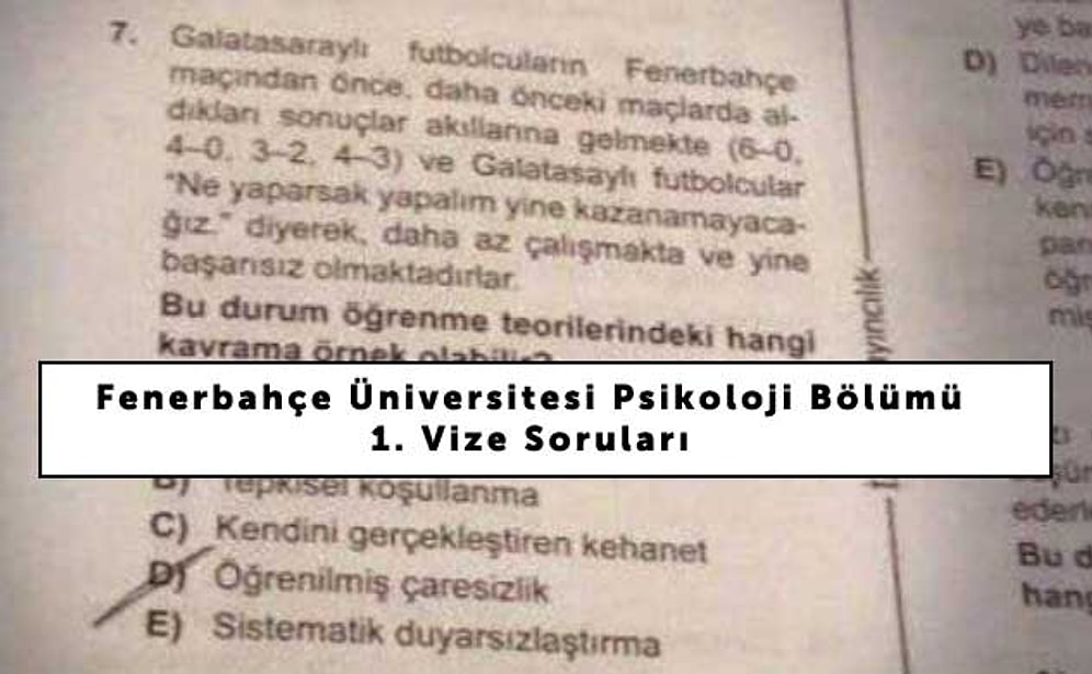 Fenerbahçe Üniversitesi'nin Kurulacak Olmasını Mizahla Harmanlayarak Yorumlayan 13 Kişi