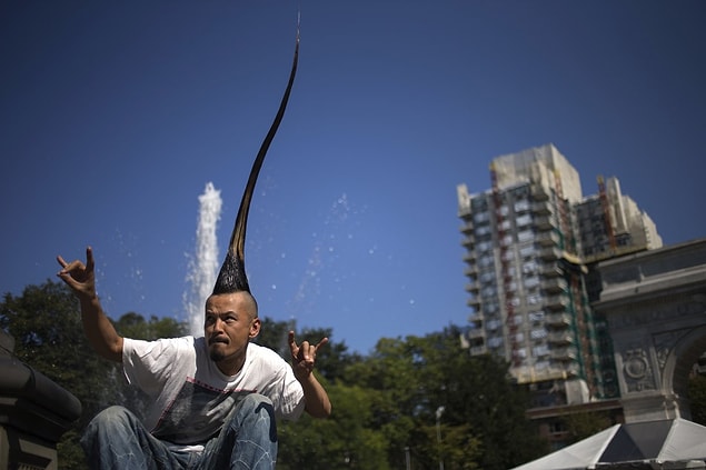 11. The Guinness World Record for "tallest mohawk".