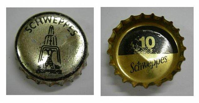 3. Herkesin sahip olmak istediği, nadir bulunan 50'lik, 100'lük değeri olan Schweppes kapağı da vardı mesela.