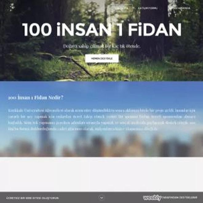 100 İnsan 1 Fidan Projesi ile Doğaya Katkıda Bulunun