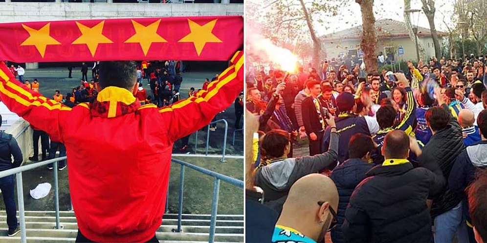 Fenerbahçe-Galatasaray Derbisi Öncesi Sokaklardan Birbirinden Renkli Taraftar Manzaraları