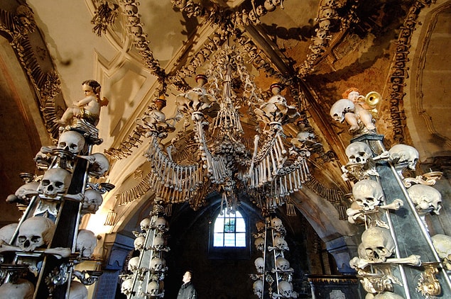 9. The Sedlec Ossuary in Kutná Hora, Czech Republic