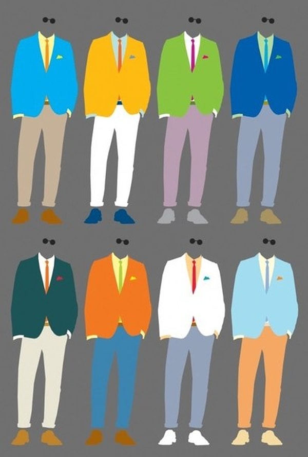 32. Какие цвета одежды можно сочетать.