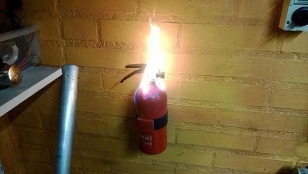 24. And this fire extinguisher who literally set itself on fire!