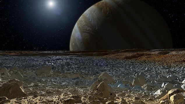 And over time, it would all be a small, rocky moon, which lost all its air and water.
