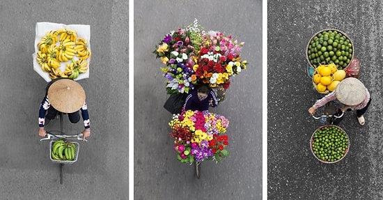 12 фото уличных торговцев Вьетнама с высоты птичьего полета