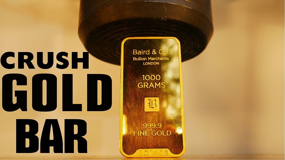 40 Bin Dolarlık Altın Külçesi Hidrolik Pres Makinesinin Altında Kalırsa Ne Olur?
