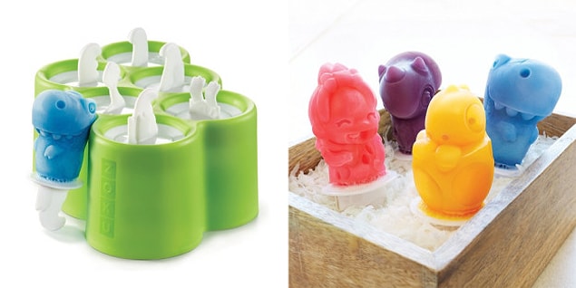 22. Give fruit a whirl in the blender before pouring it into these dino-shaped popsicle molds for a healthy, cold treat.